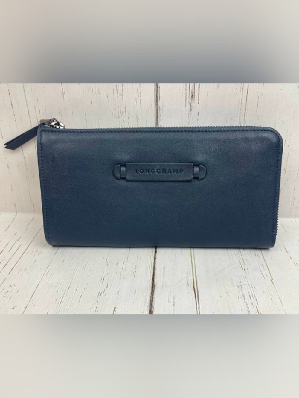 Longchamp LePliage Cuir Leather Zip Around Wallet